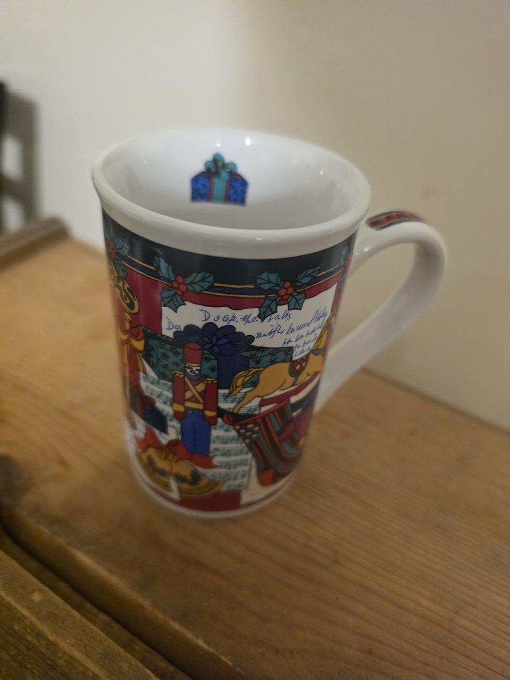 Holiday Nutcracker Ceramic Coffee Mug - Red & Blue